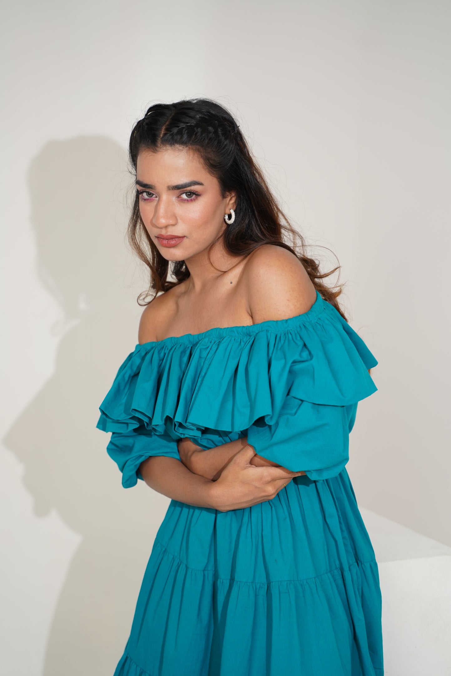 Chic and Feminine: Ruffle Neck Dress